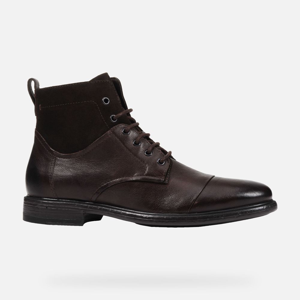 Botas Geox Homem Marrom Escuro - Terence - PMRIO7819